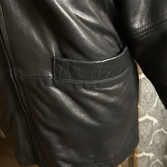 Andrew Marc Leather Jacket With Removable Fur Vest Lining- 2 Jackets in 1 - Picture 4 of 16